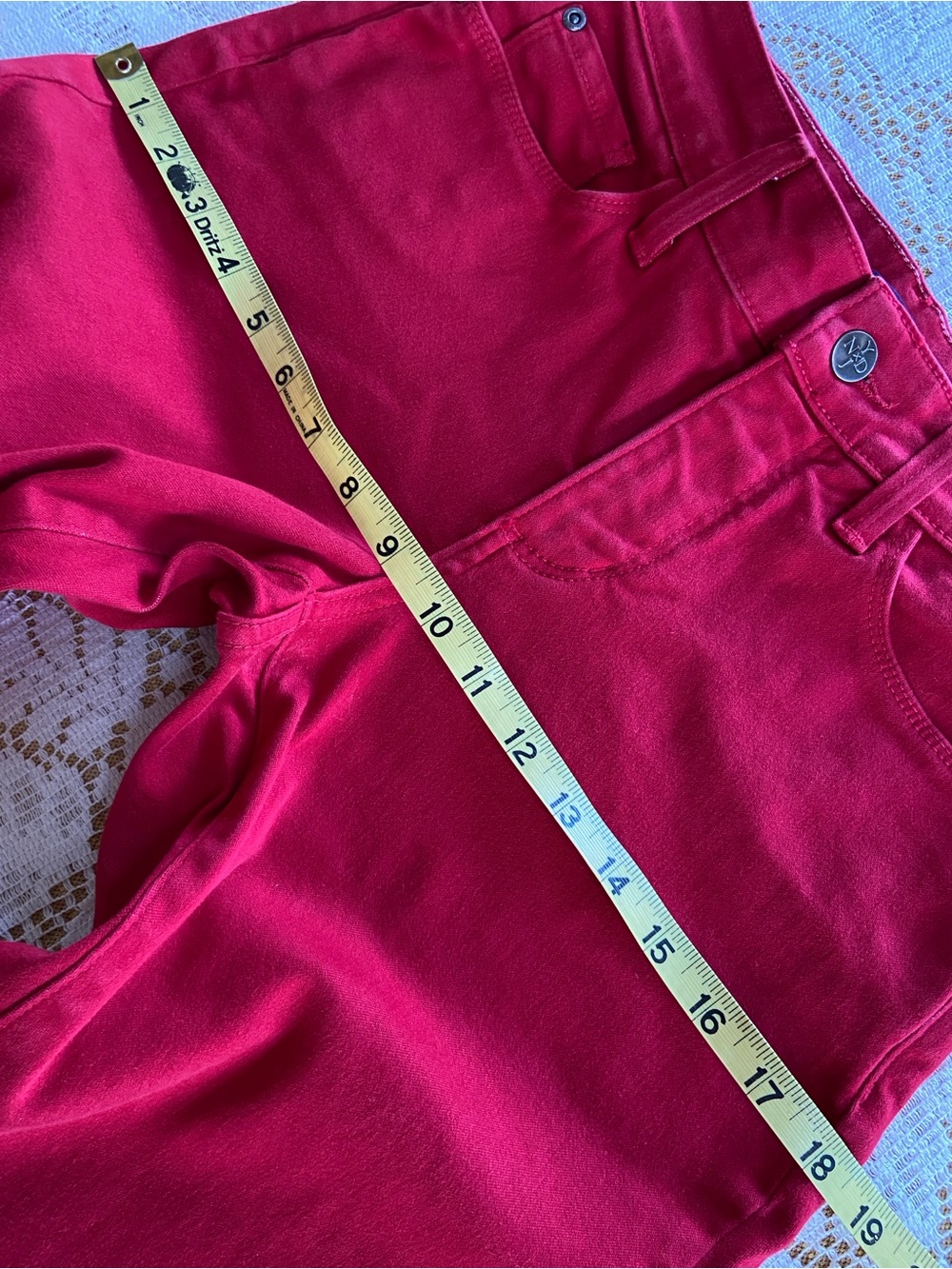 NYDJ  Mid Rise ALINA Legging Stretch Red Jeans Size 2 - Picture 7 of 10
